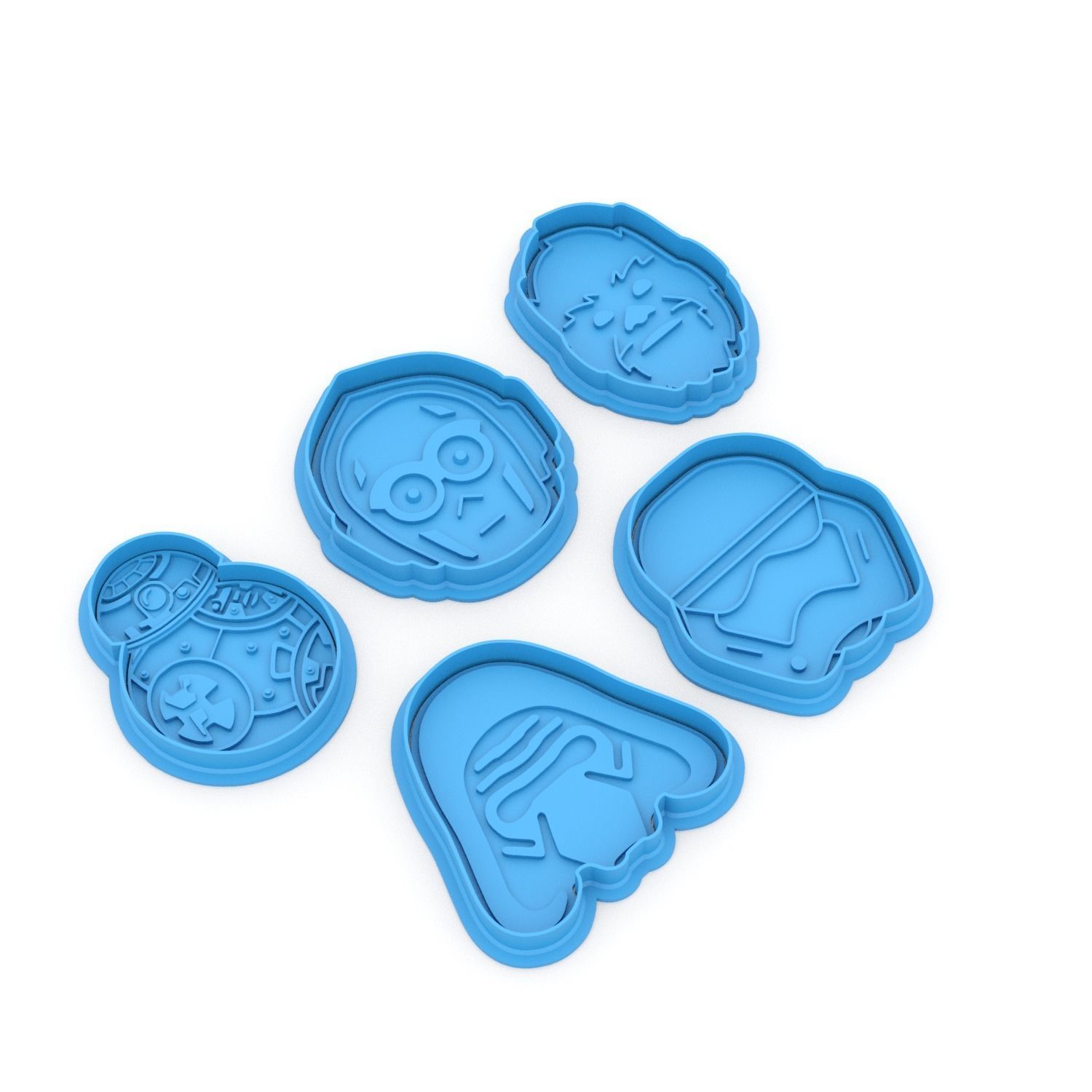 Star Wars new collection cookie cutters 3D print model_3