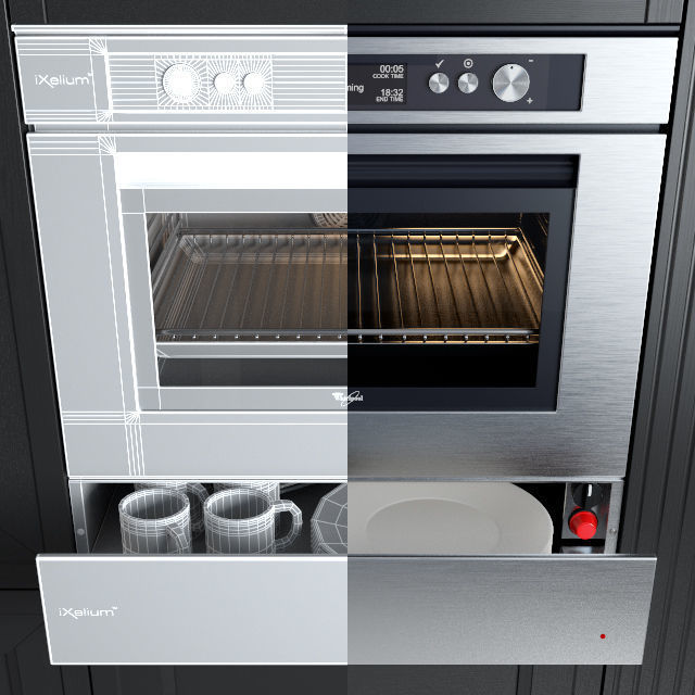Steam Oven and Warming Drawer by Whirlpool 3D model CGTrader