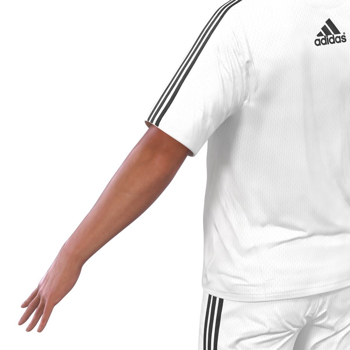 Soccer Player Real Madrid with Hair 3D model_16