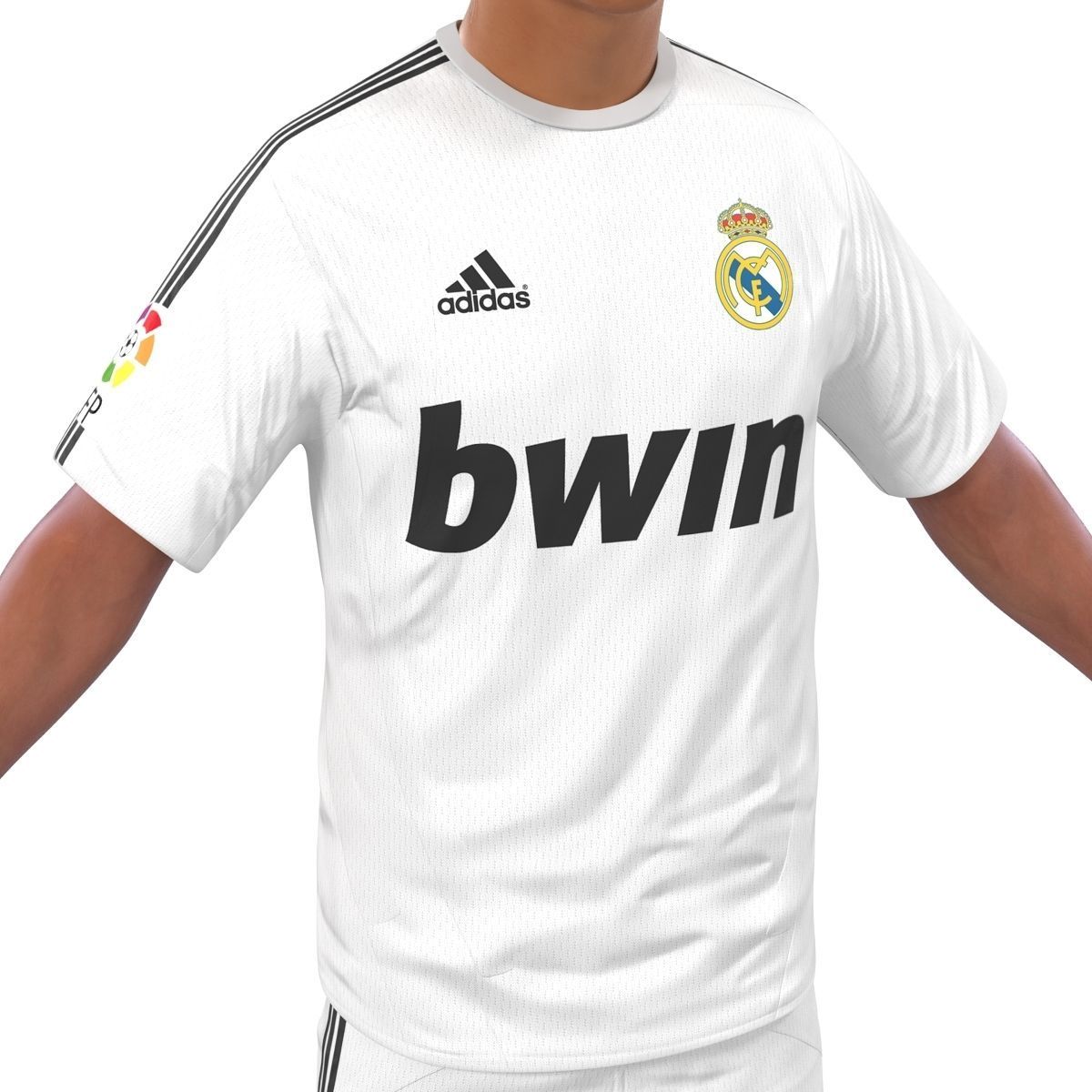 Soccer Player Real Madrid with Hair 3D model_13