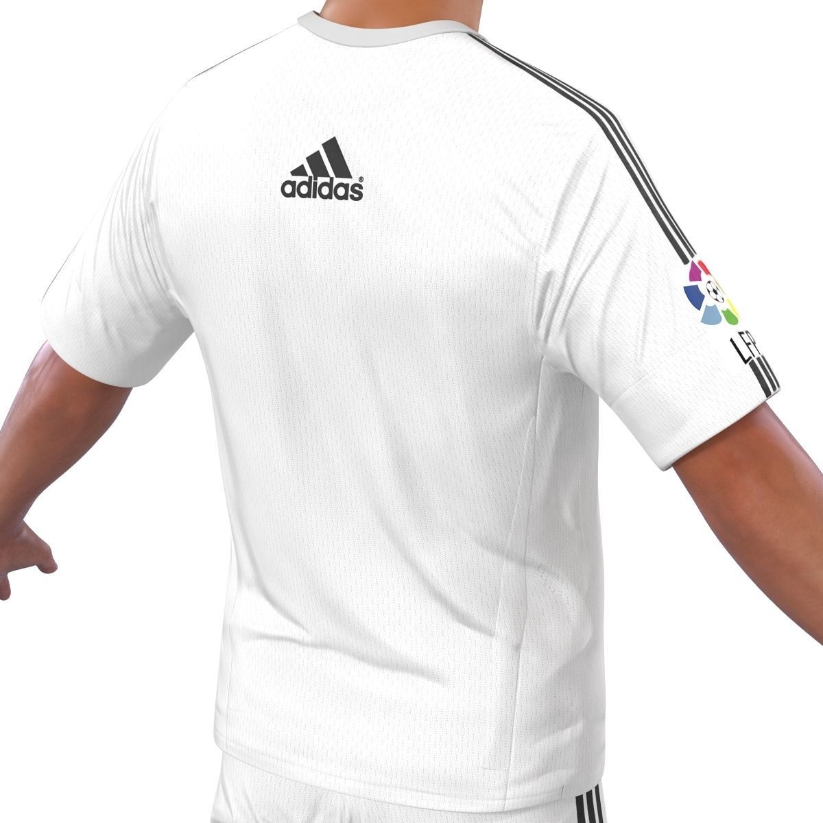 Soccer Player Real Madrid with Hair 3D model_14