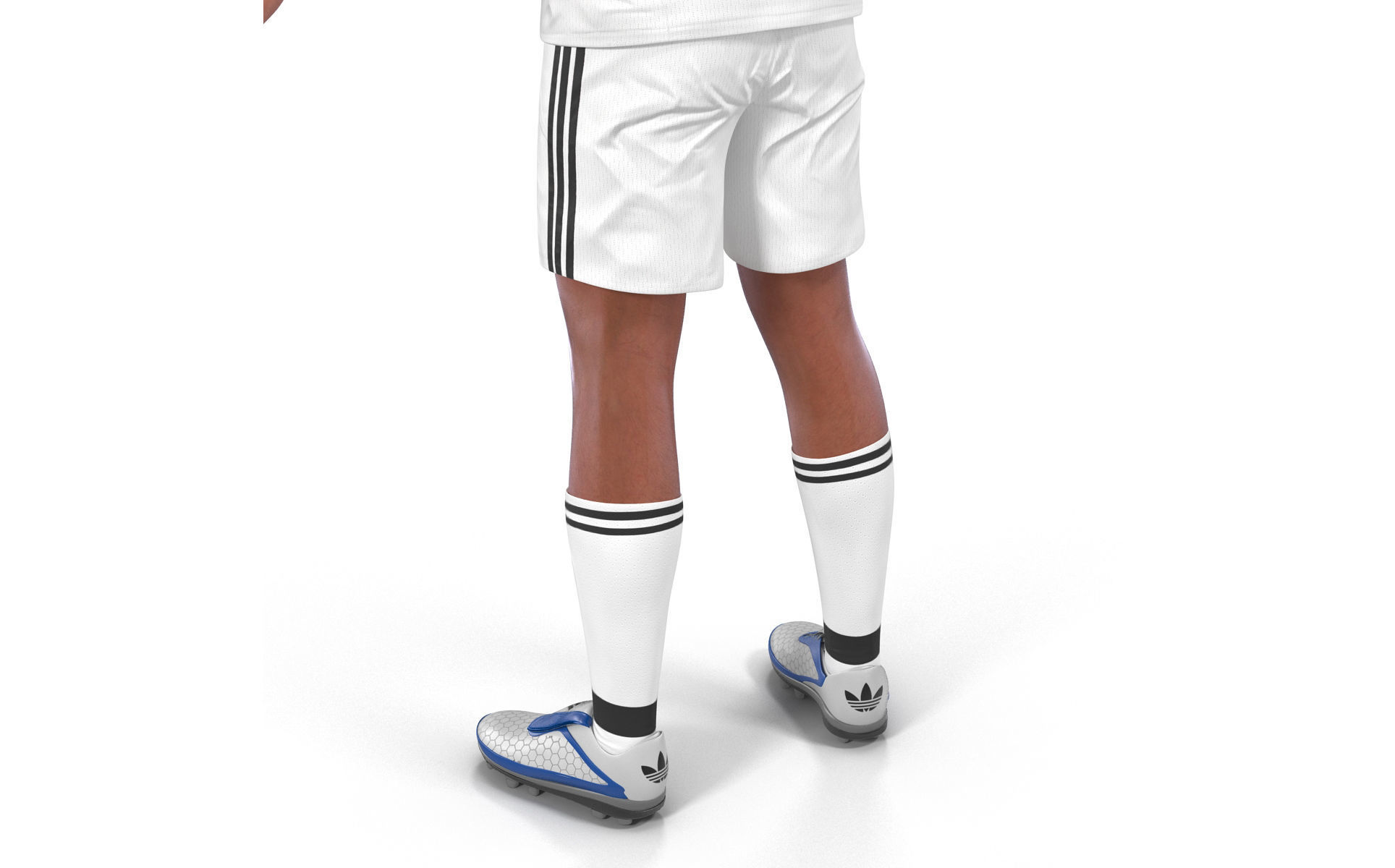 Soccer Player Real Madrid with Hair 3D model_18