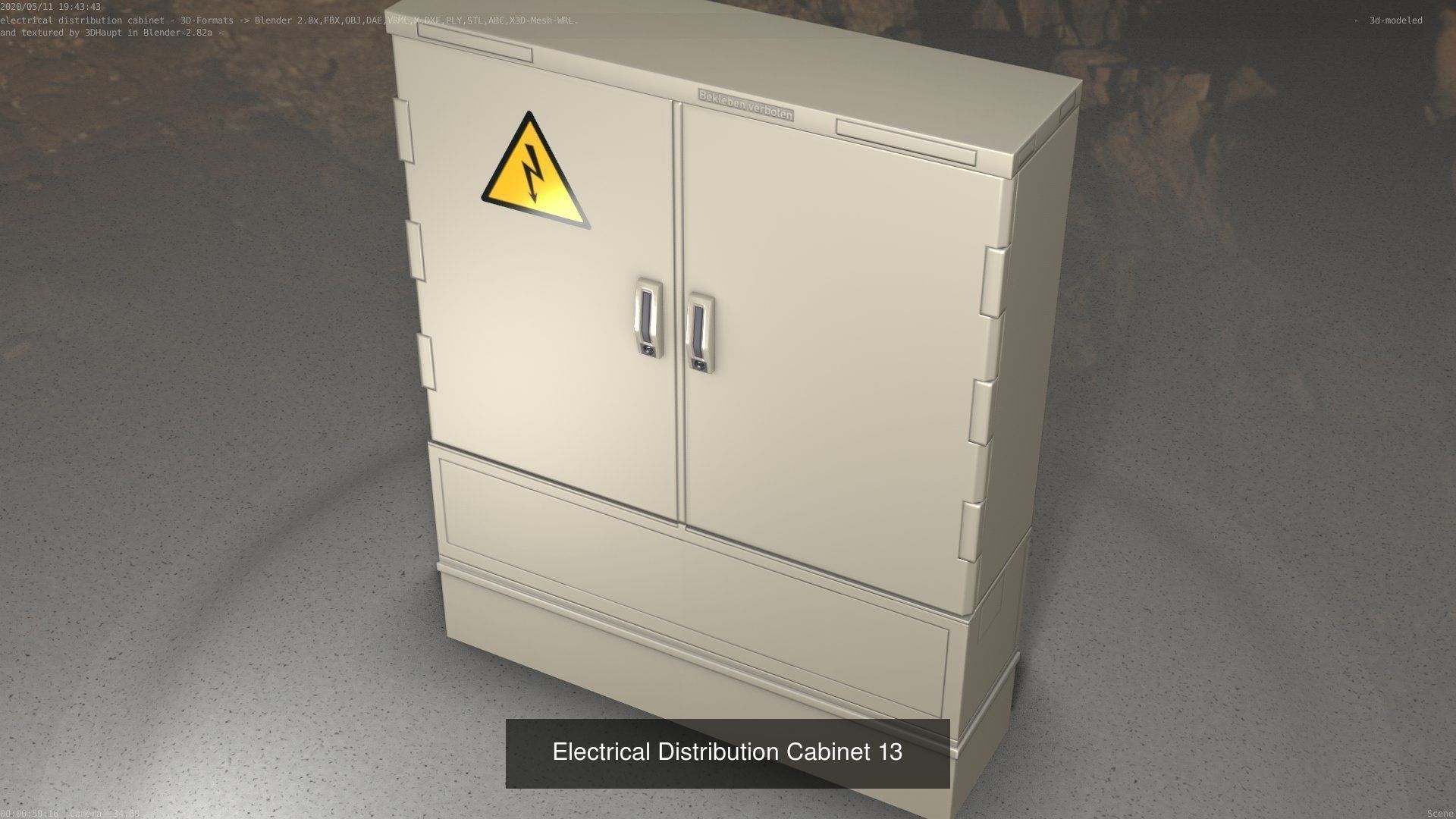 Electrical Distribution Cabinet Package 177 Parts 3D Model Collection_33