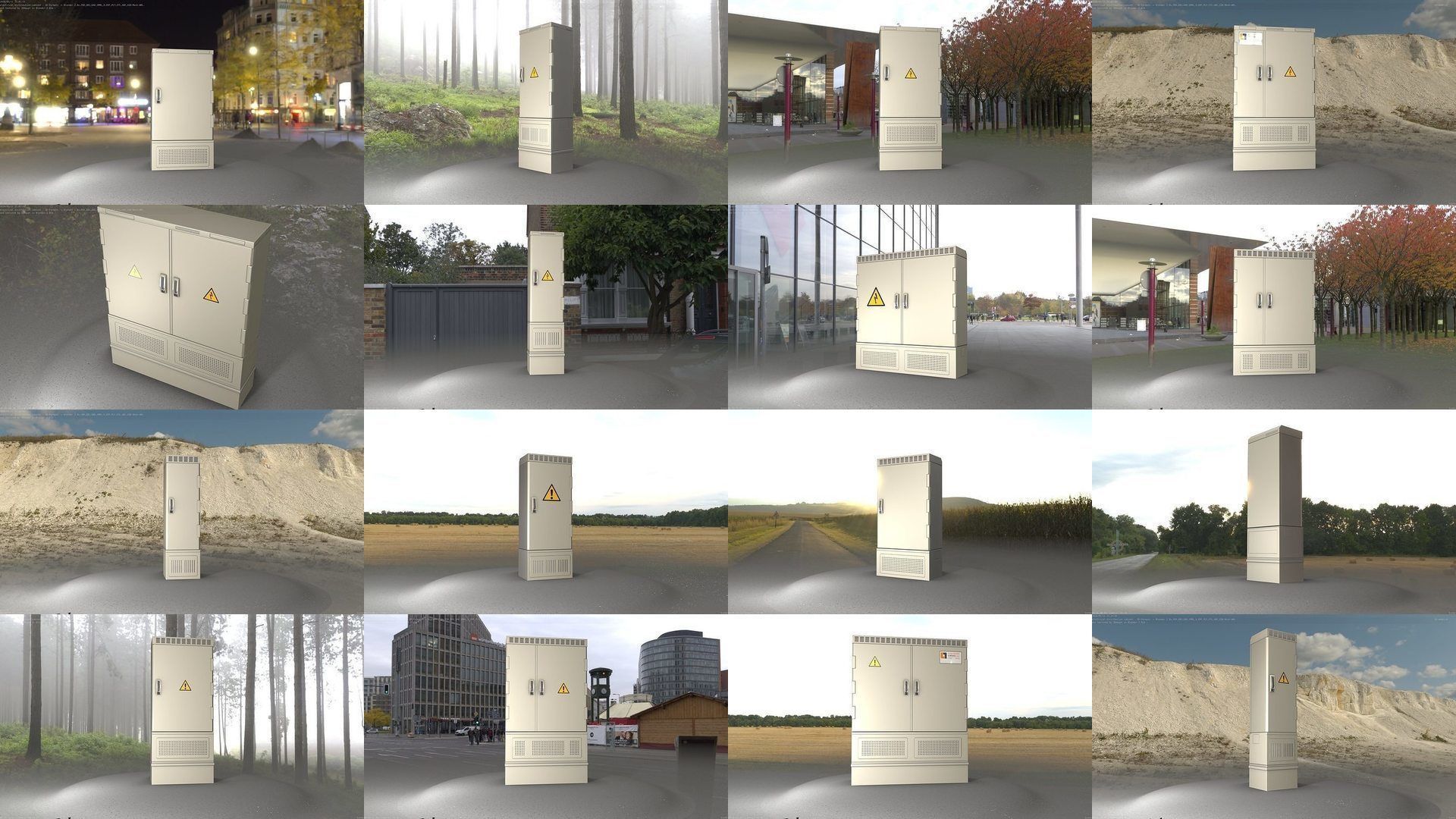 Electrical Distribution Cabinet Package 177 Parts 3D Model Collection_9