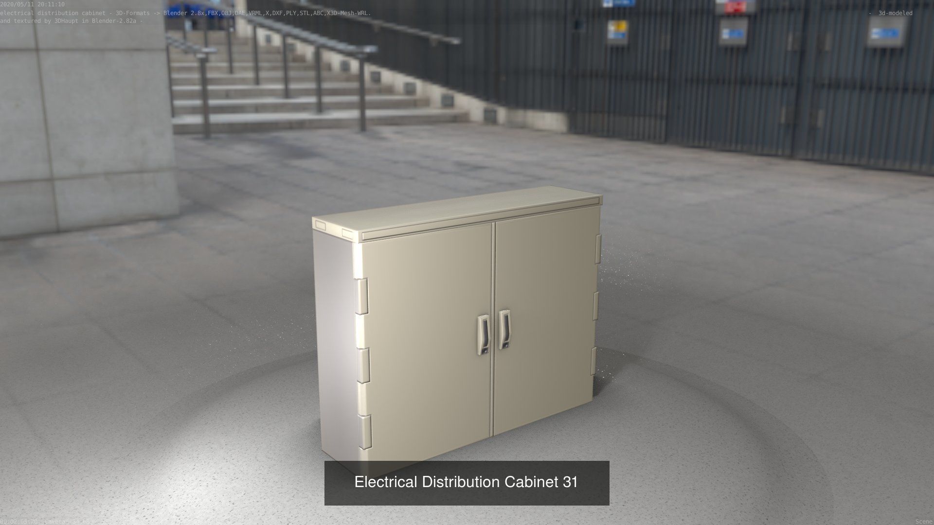 Electrical Distribution Cabinet Package 177 Parts 3D Model Collection_51