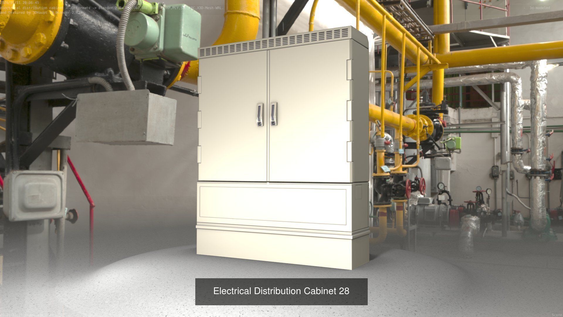 Electrical Distribution Cabinet Package 177 Parts 3D Model Collection_48
