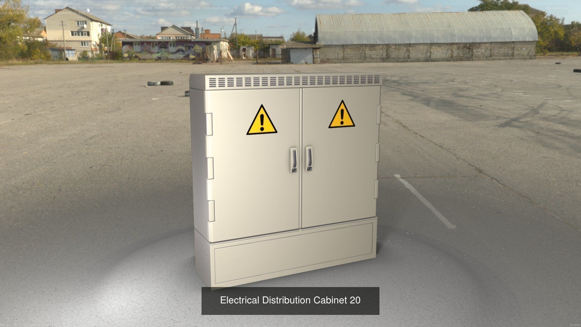 Electrical Distribution Cabinet Package 177 Parts 3D Model Collection_40