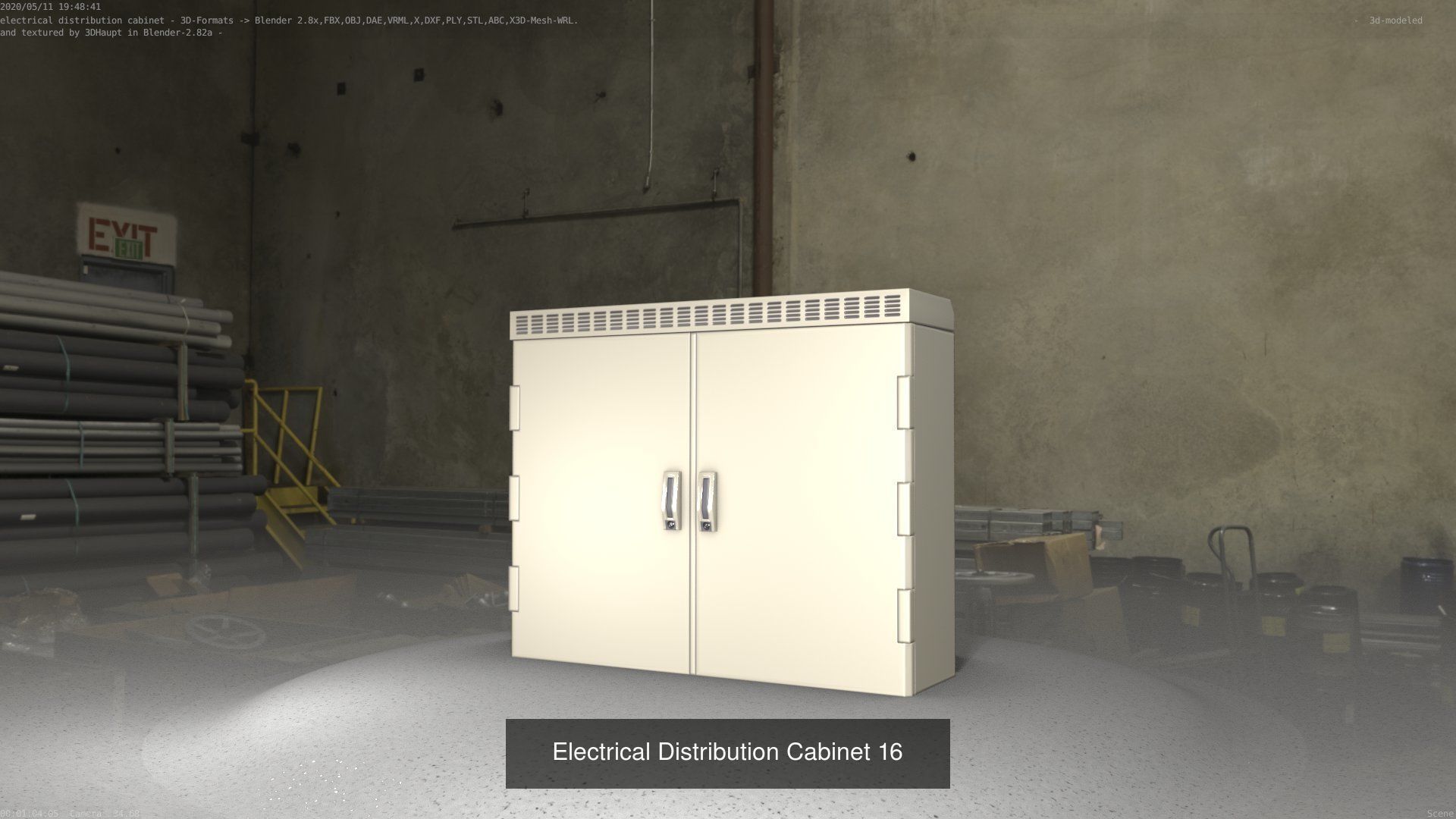 Electrical Distribution Cabinet Package 177 Parts 3D Model Collection_36