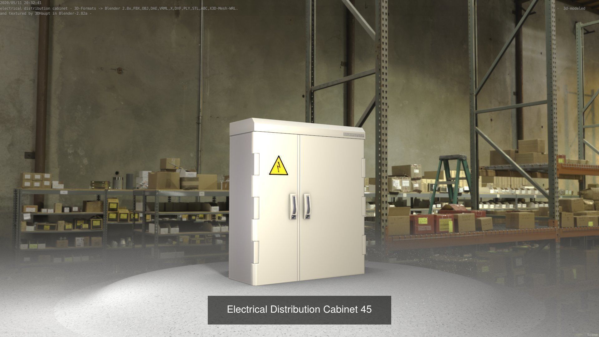 Electrical Distribution Cabinet Package 177 Parts 3D Model Collection_65