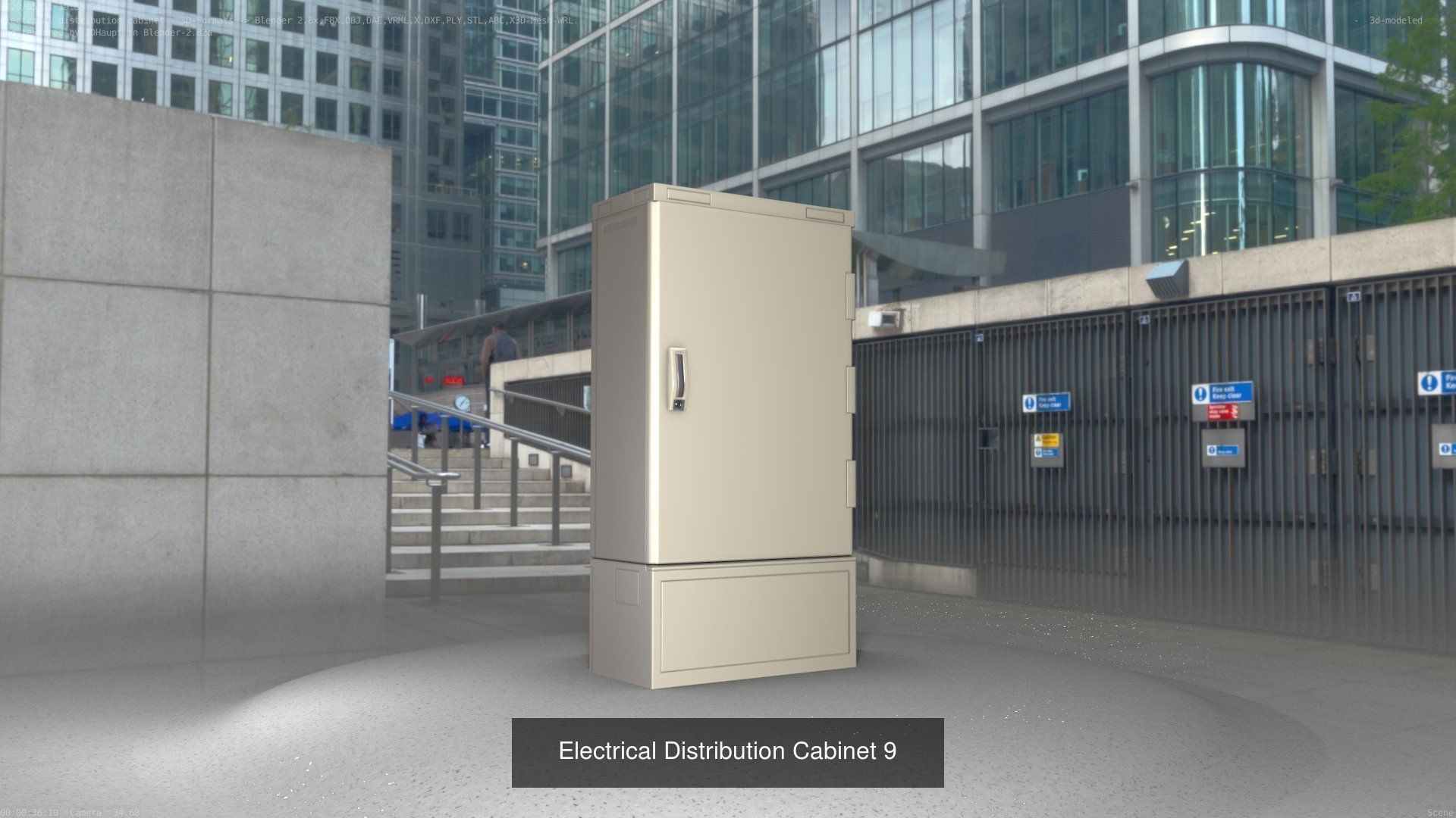 Electrical Distribution Cabinet Package 177 Parts 3D Model Collection_28