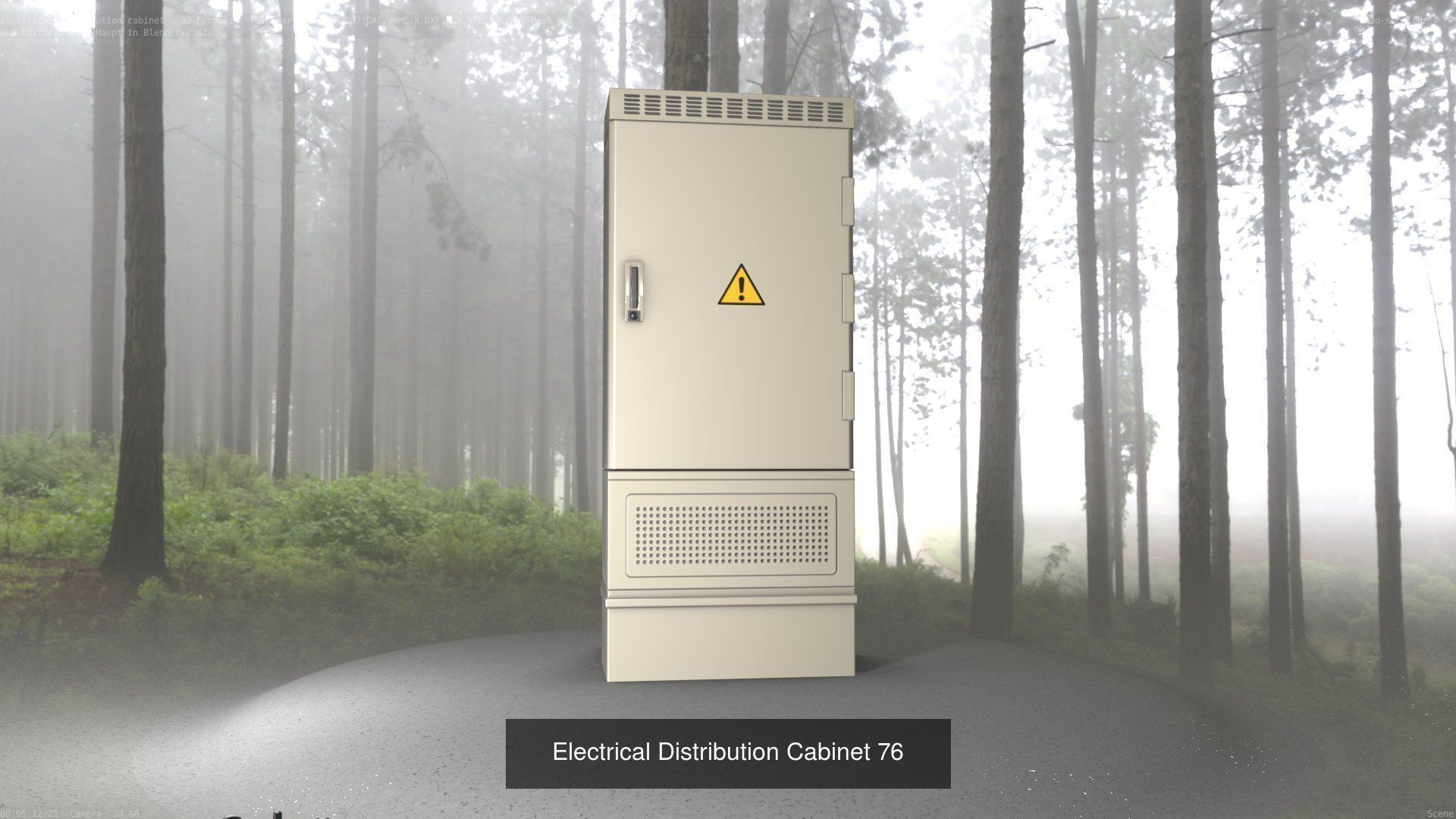 Electrical Distribution Cabinet Package 177 Parts 3D Model Collection_96