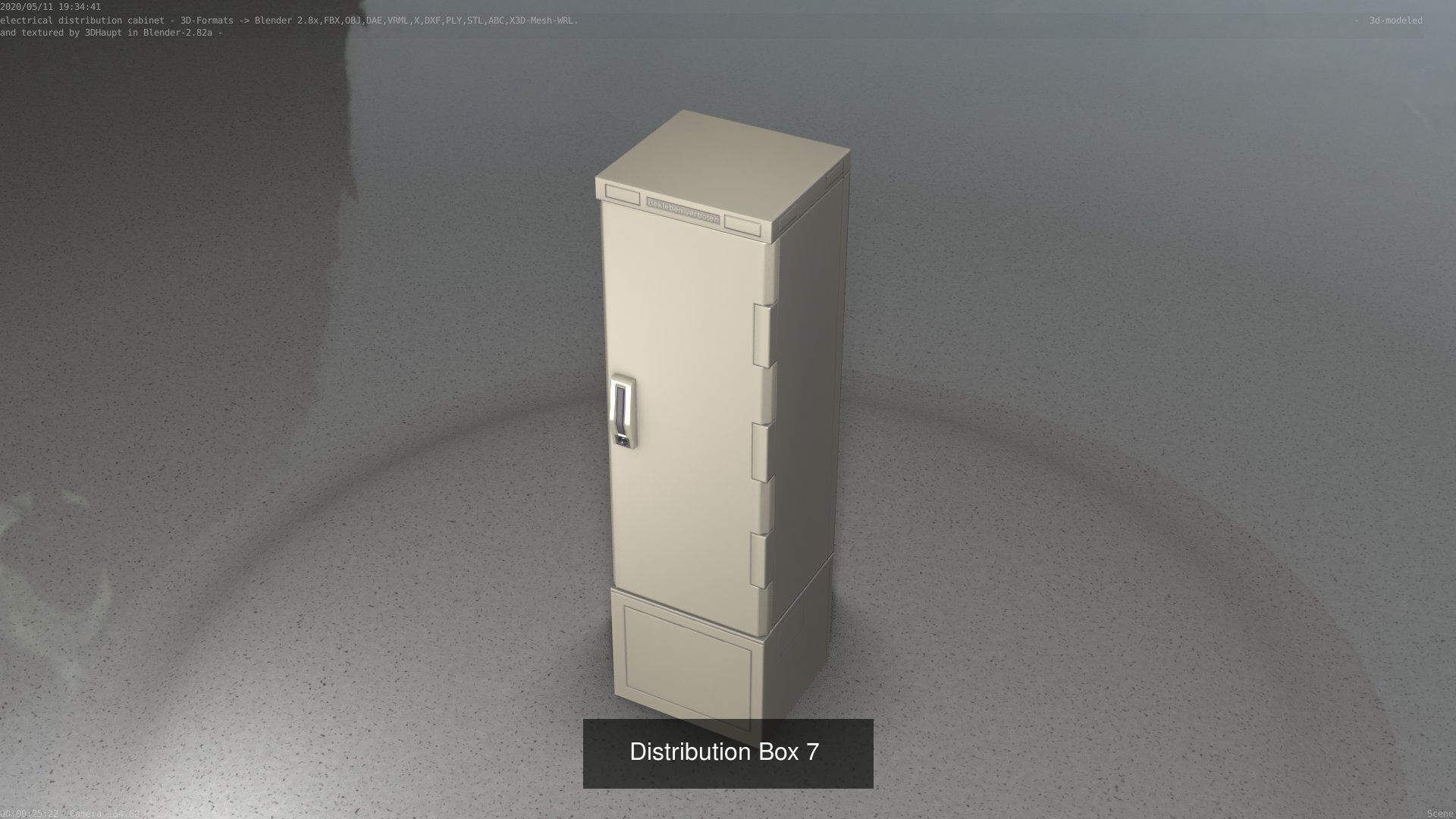 Electrical Distribution Cabinet Package 177 Parts 3D Model Collection_27