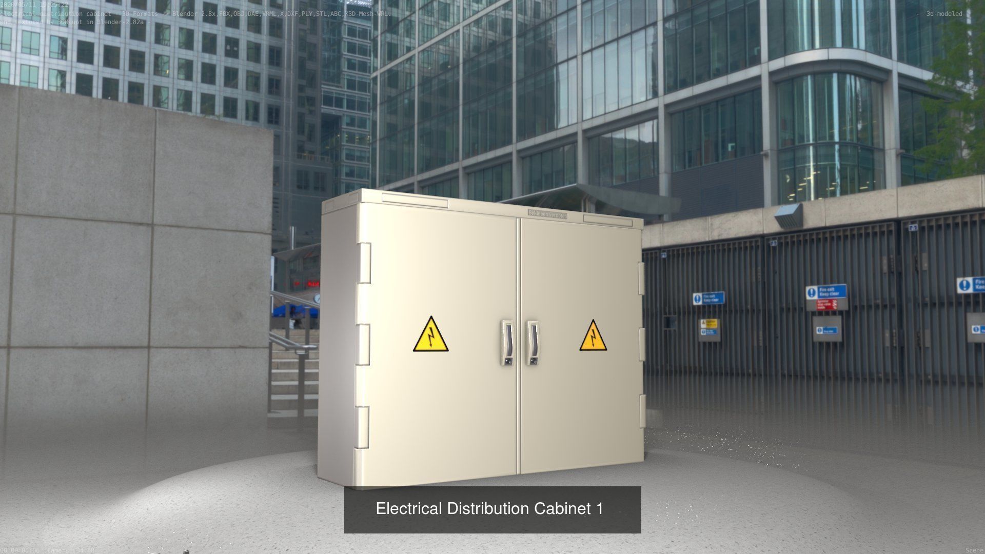 Electrical Distribution Cabinet Package 177 Parts 3D Model Collection_21