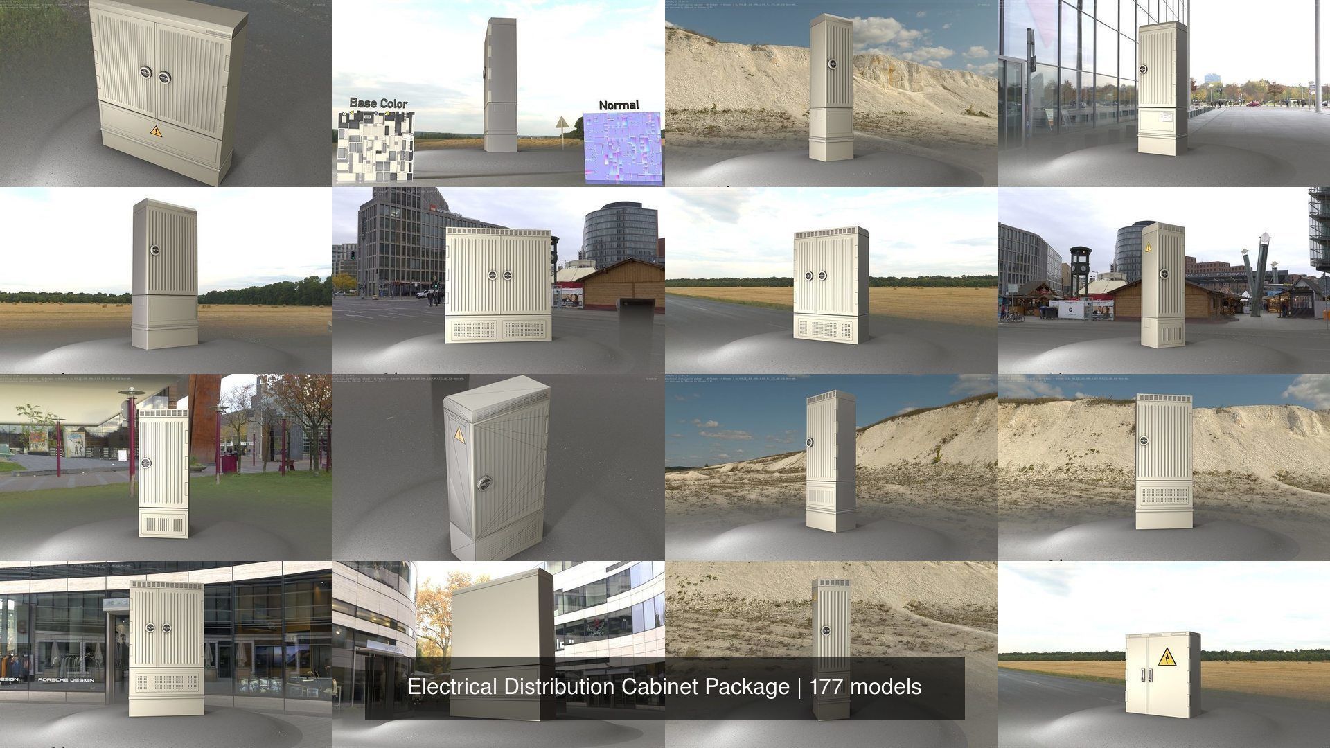 Electrical Distribution Cabinet Package 177 Parts 3D Model Collection_19