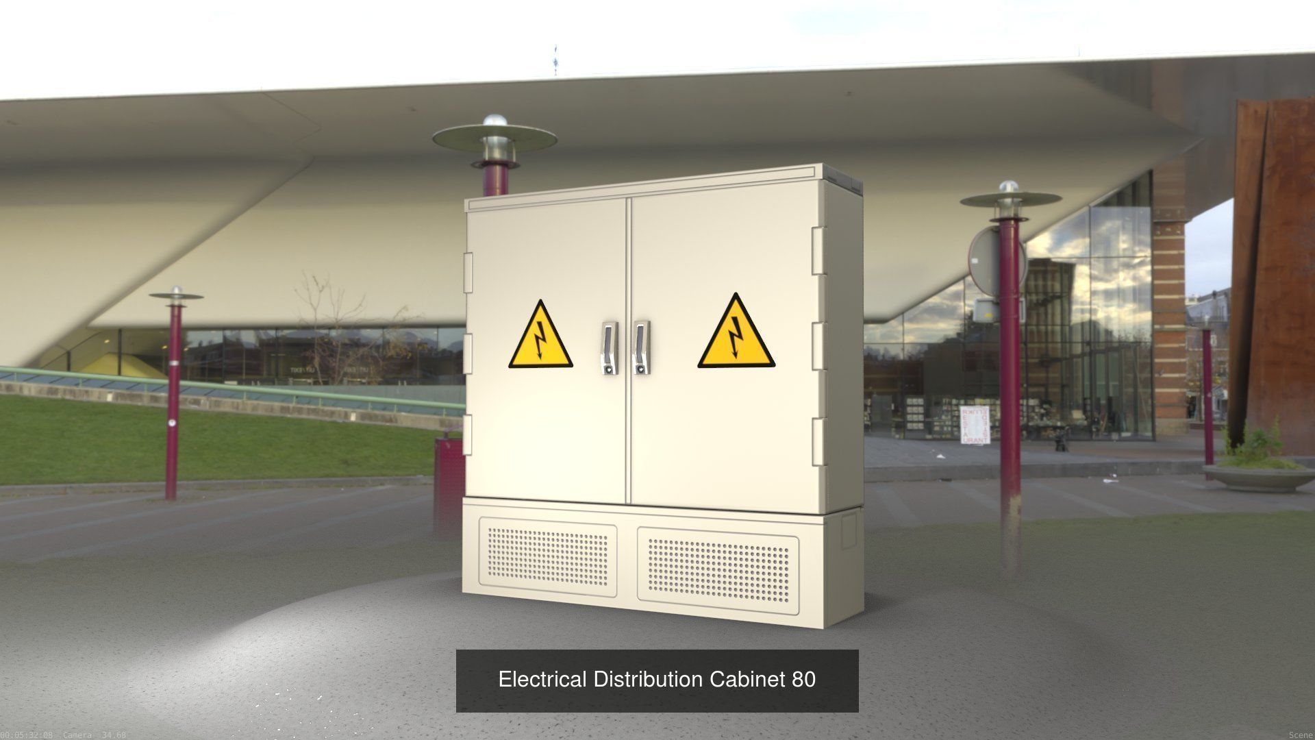 Electrical Distribution Cabinet Package 177 Parts 3D Model Collection_100