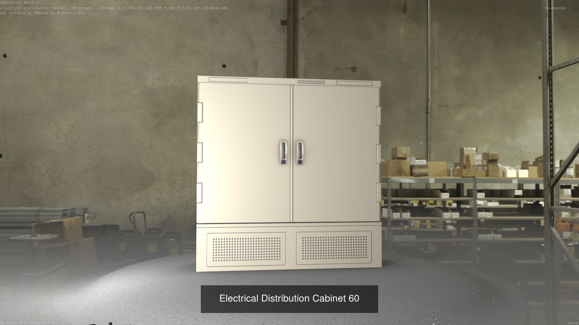 Electrical Distribution Cabinet Package 177 Parts 3D Model Collection_80