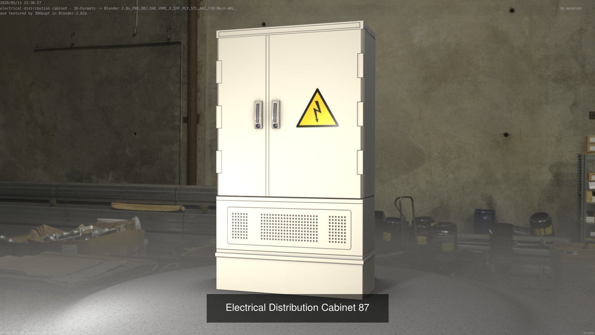 Electrical Distribution Cabinet Package 177 Parts 3D Model Collection_107