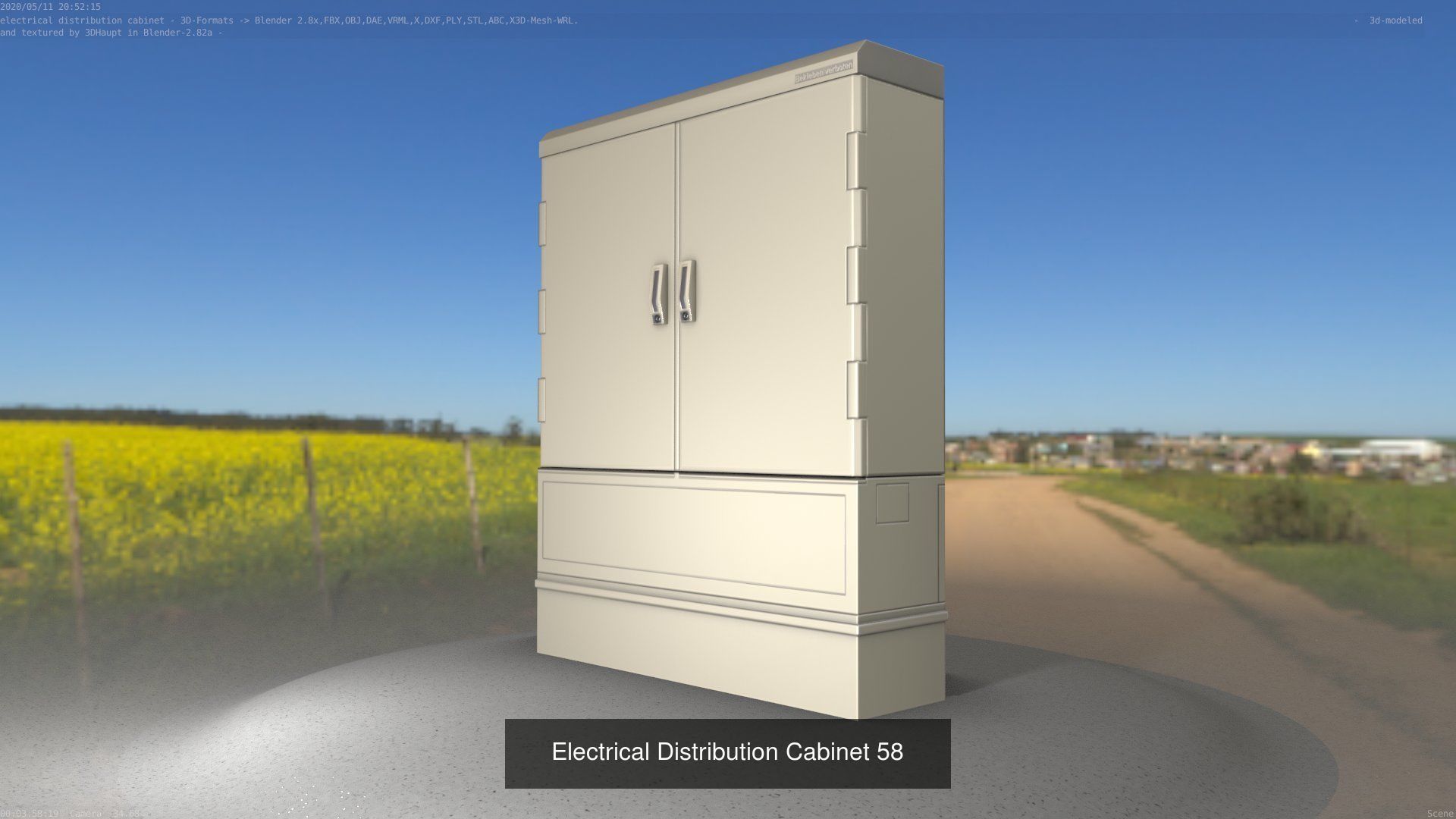 Electrical Distribution Cabinet Package 177 Parts 3D Model Collection_78