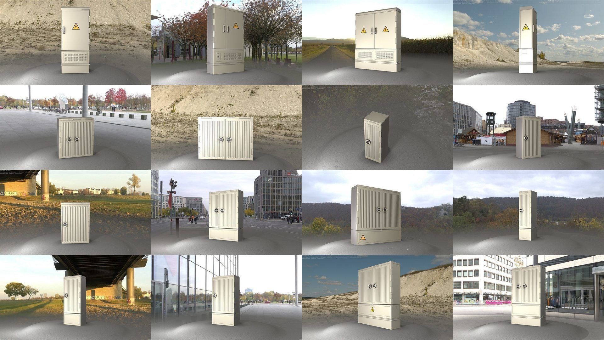 Electrical Distribution Cabinet Package 177 Parts 3D Model Collection_16