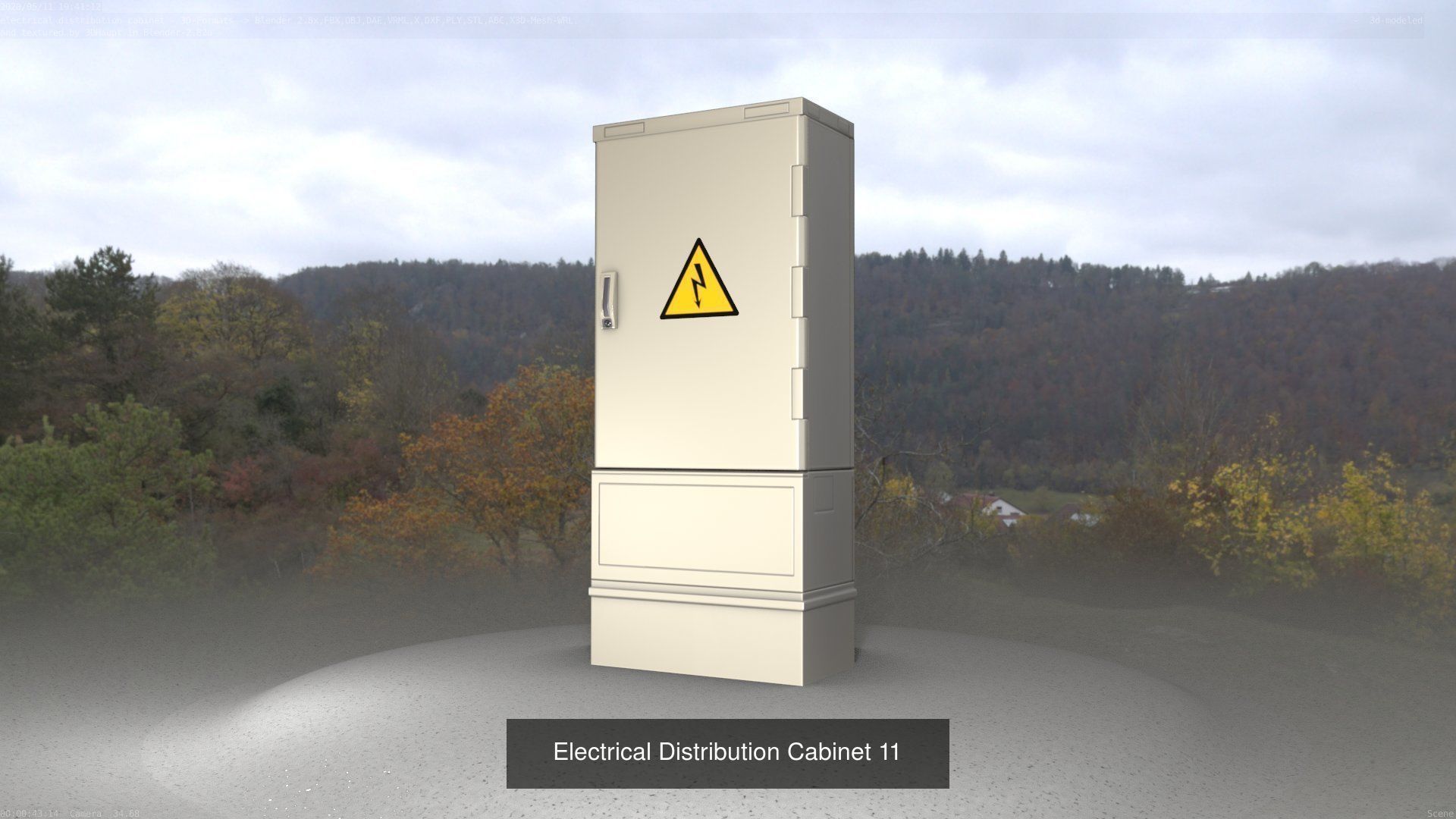 Electrical Distribution Cabinet Package 177 Parts 3D Model Collection_31