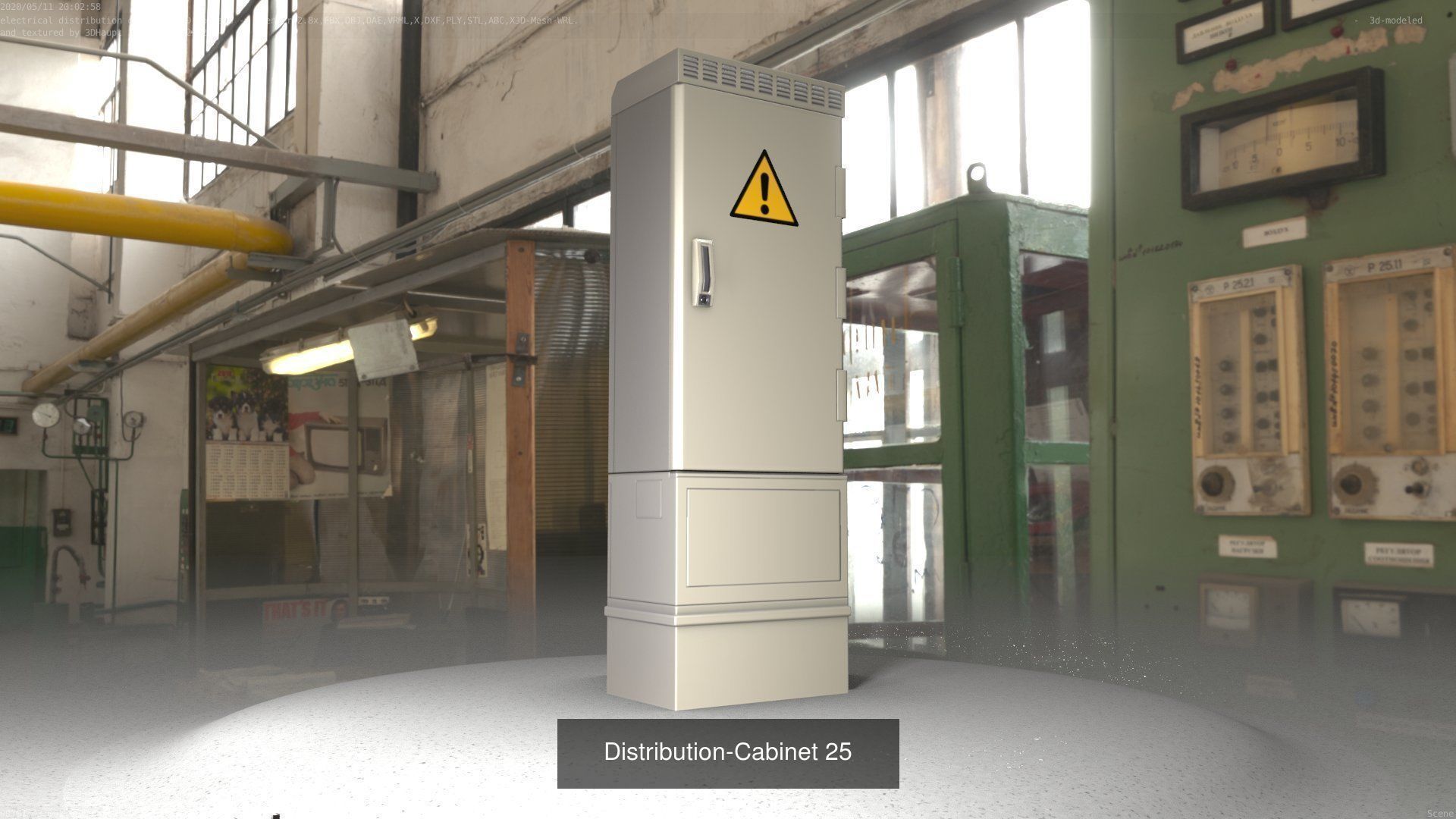 Electrical Distribution Cabinet Package 177 Parts 3D Model Collection_45