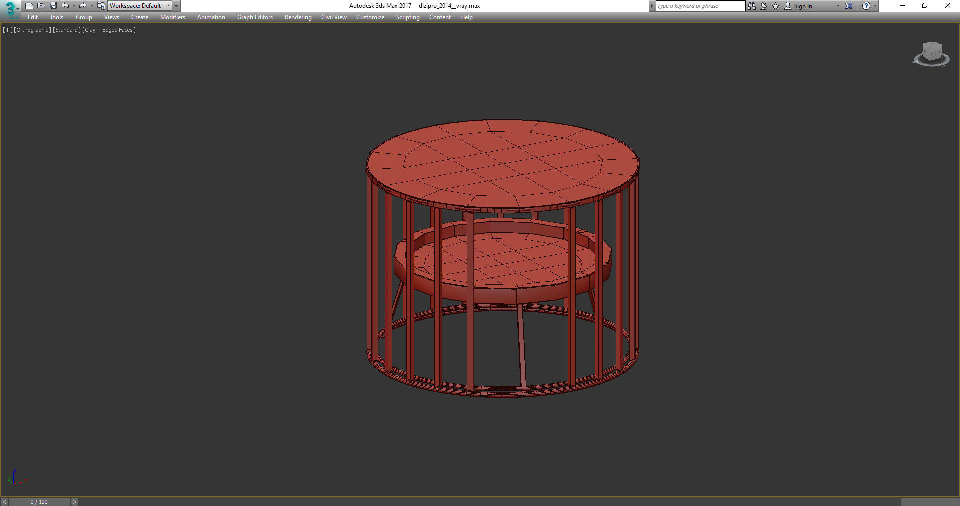CAGE EXTRA BLACK COFFEE TABLE 3d model Low-poly 3D model_2