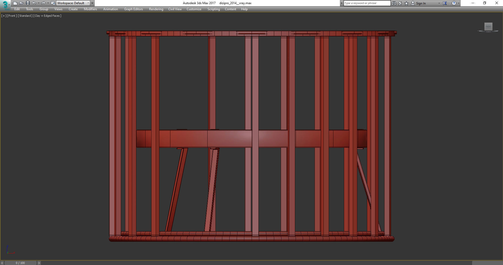 CAGE EXTRA BLACK COFFEE TABLE 3d model Low-poly 3D model_1