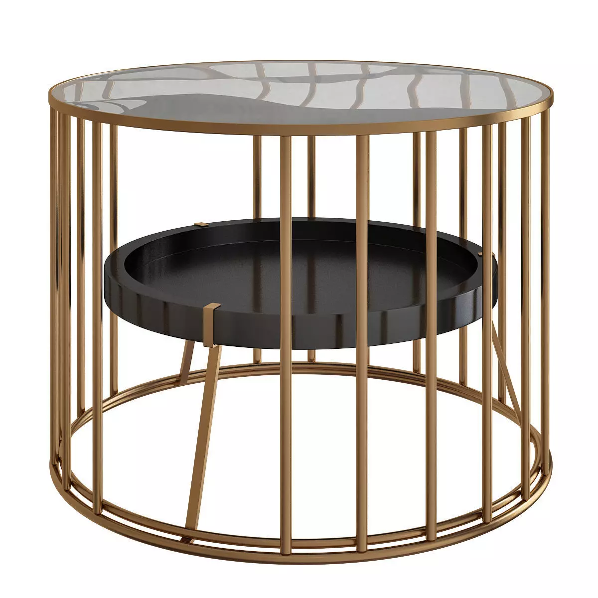 CAGE EXTRA BLACK COFFEE TABLE 3d model Low-poly 3D model_0