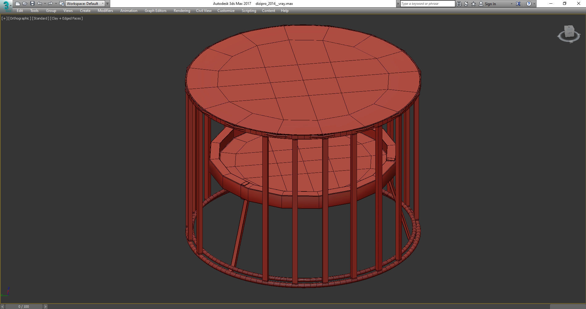 CAGE EXTRA BLACK COFFEE TABLE 3d model Low-poly 3D model_3