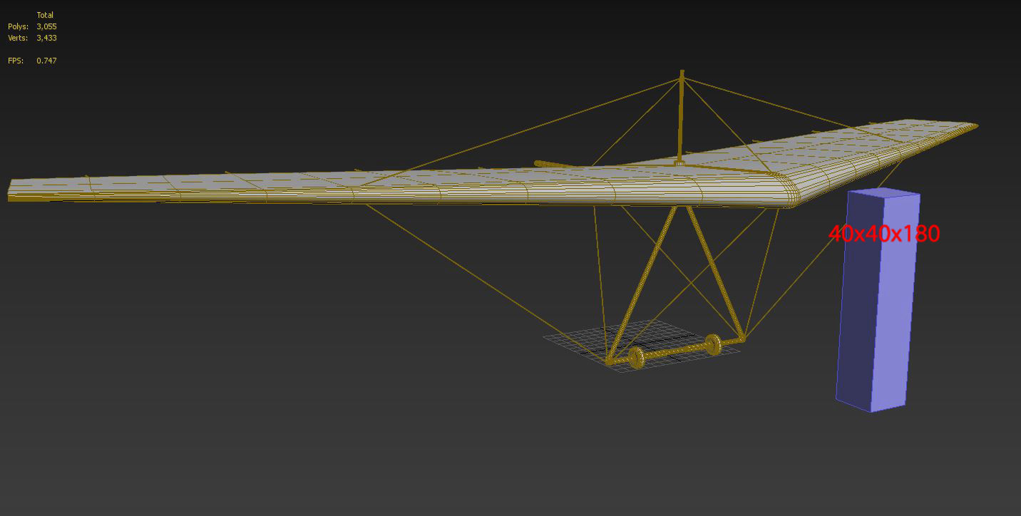 Hang Glider Low-poly 3D model Low-poly 3D model_8