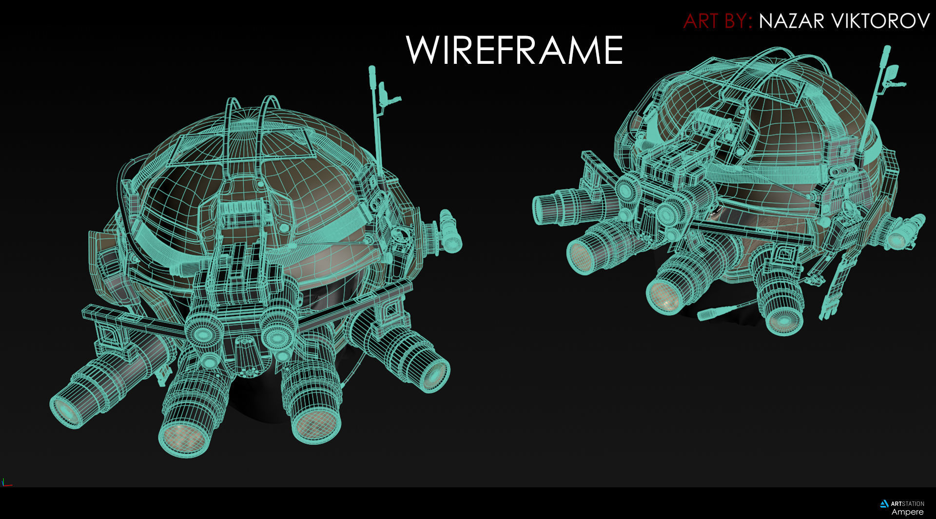 Military helmet with night vision device 3D model_8