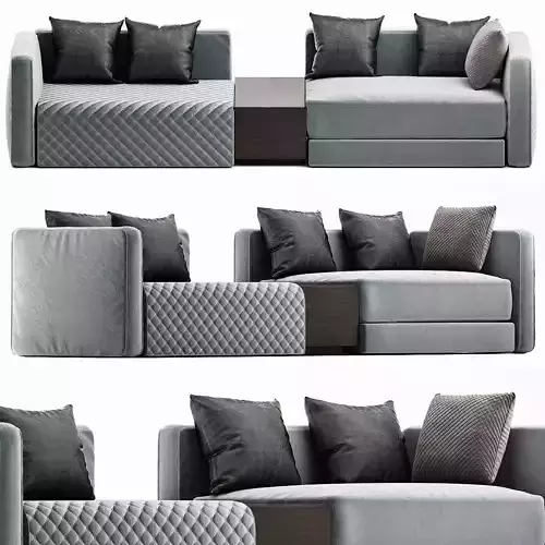 Natuzzi Sofa 3d model Low-poly 3D model
