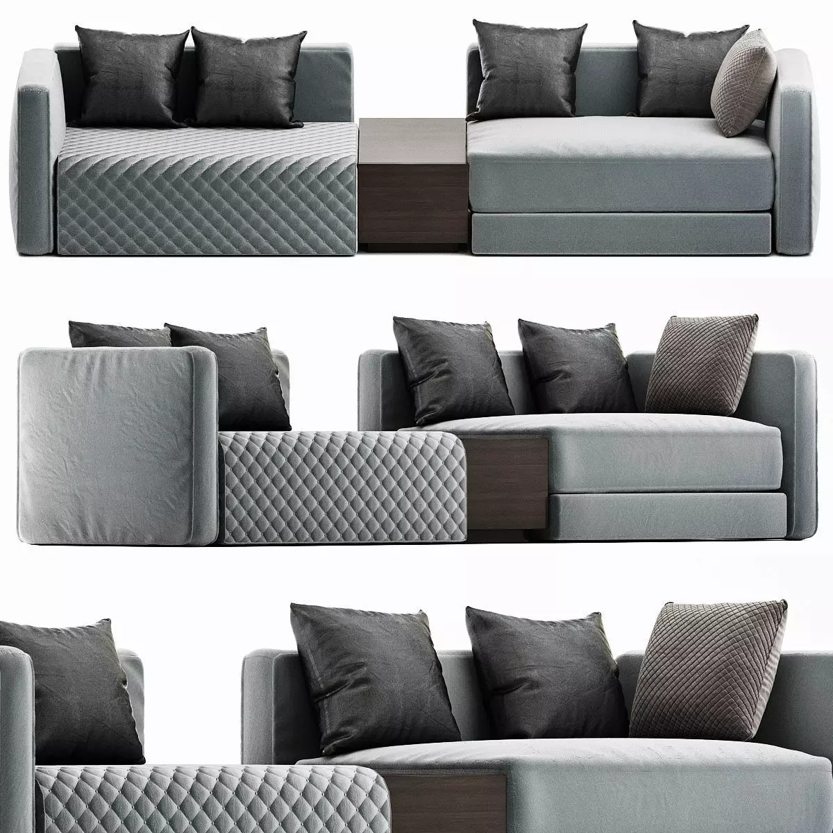 Natuzzi Sofa 3d model Low-poly 3D model_0