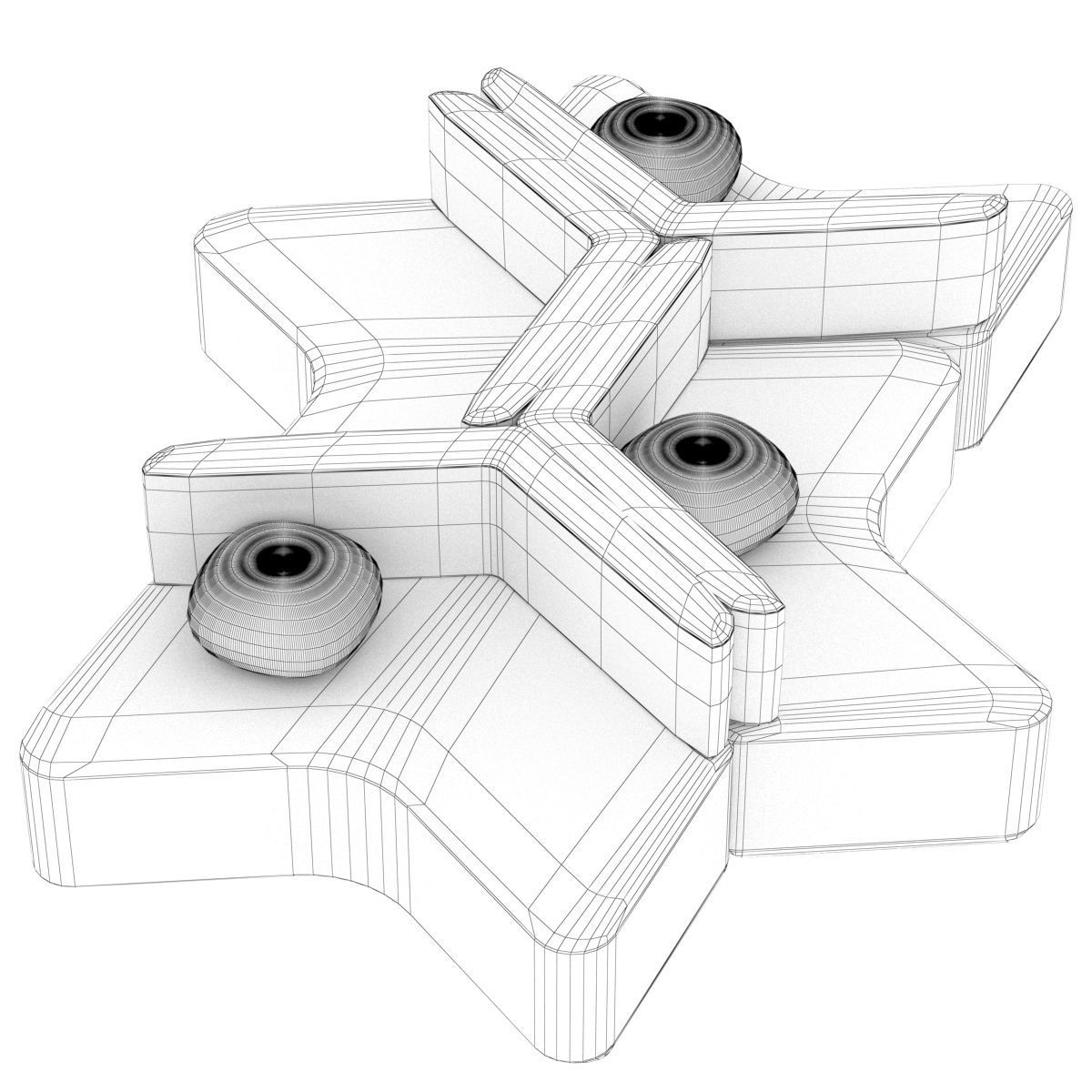 CROSS - Sofas from Diemme Architonic 3d model Low-poly 3D model_1