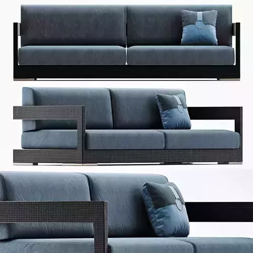 Resultado Sofa 3d model Low-poly 3D model