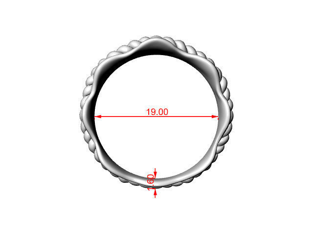Rope ring 3D print model_5