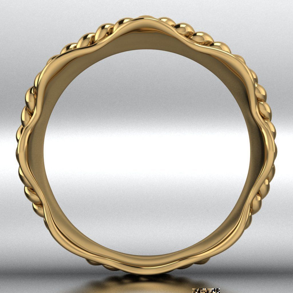 Rope ring 3D print model_3