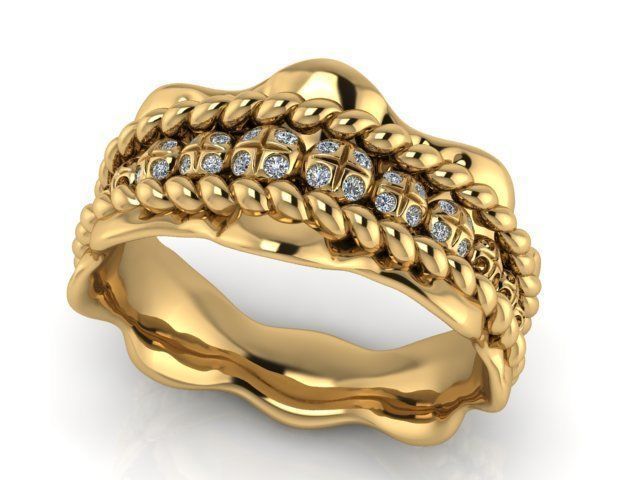 Rope ring 3D print model_1