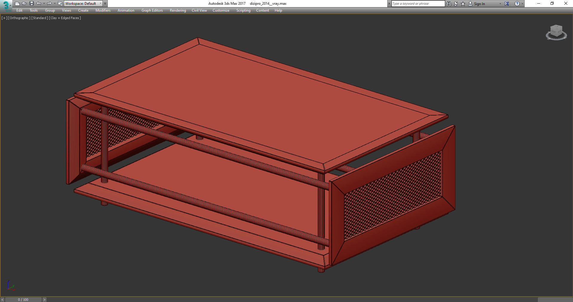 WIENER BOX COFFEE TABLE 3d model Low-poly 3D model_2