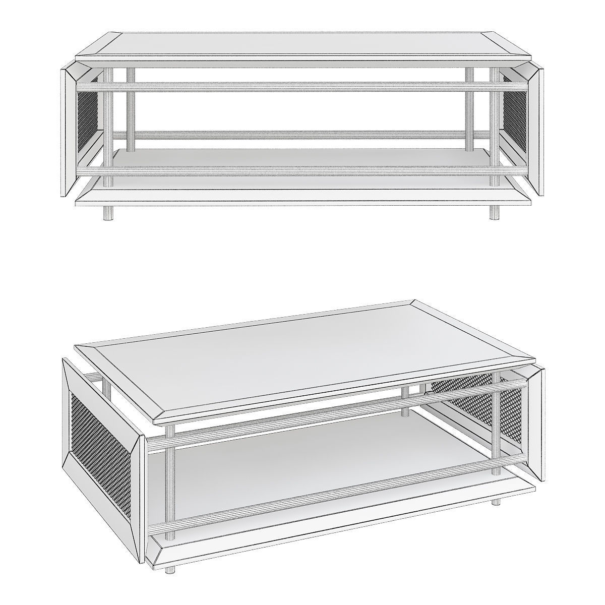 WIENER BOX COFFEE TABLE 3d model Low-poly 3D model_1