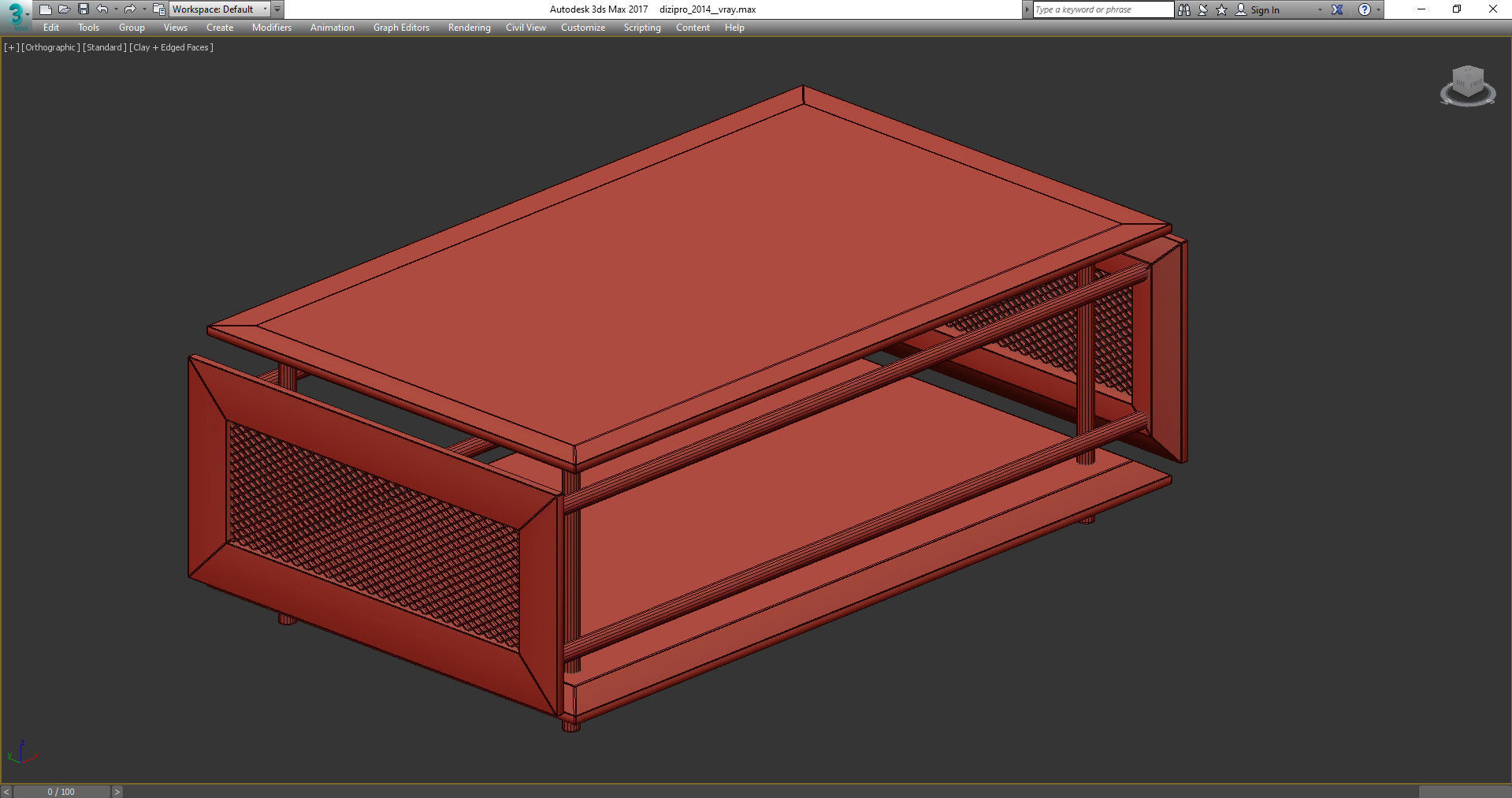 WIENER BOX COFFEE TABLE 3d model Low-poly 3D model_4