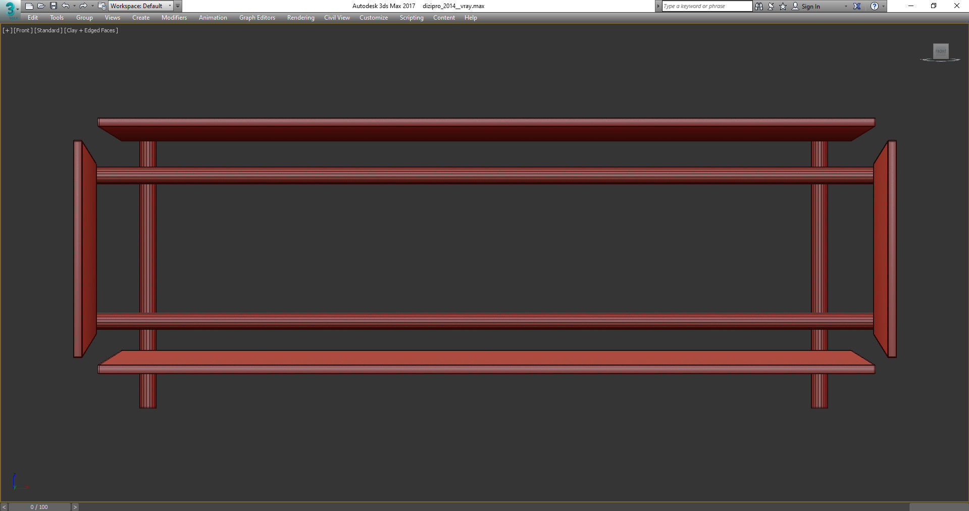 WIENER BOX COFFEE TABLE 3d model Low-poly 3D model_3
