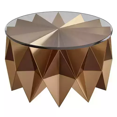 COLLETTO GOLD COFFEE TABLE BY MOSCHINO 3d model Low-poly 3D model