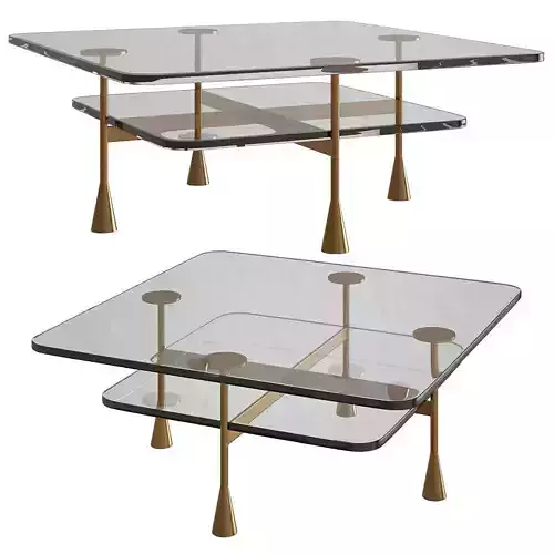 DA VINCI SINGLE COFFEE TABLE BY RICHARD HUTTEN 3d model Low-poly 3D model