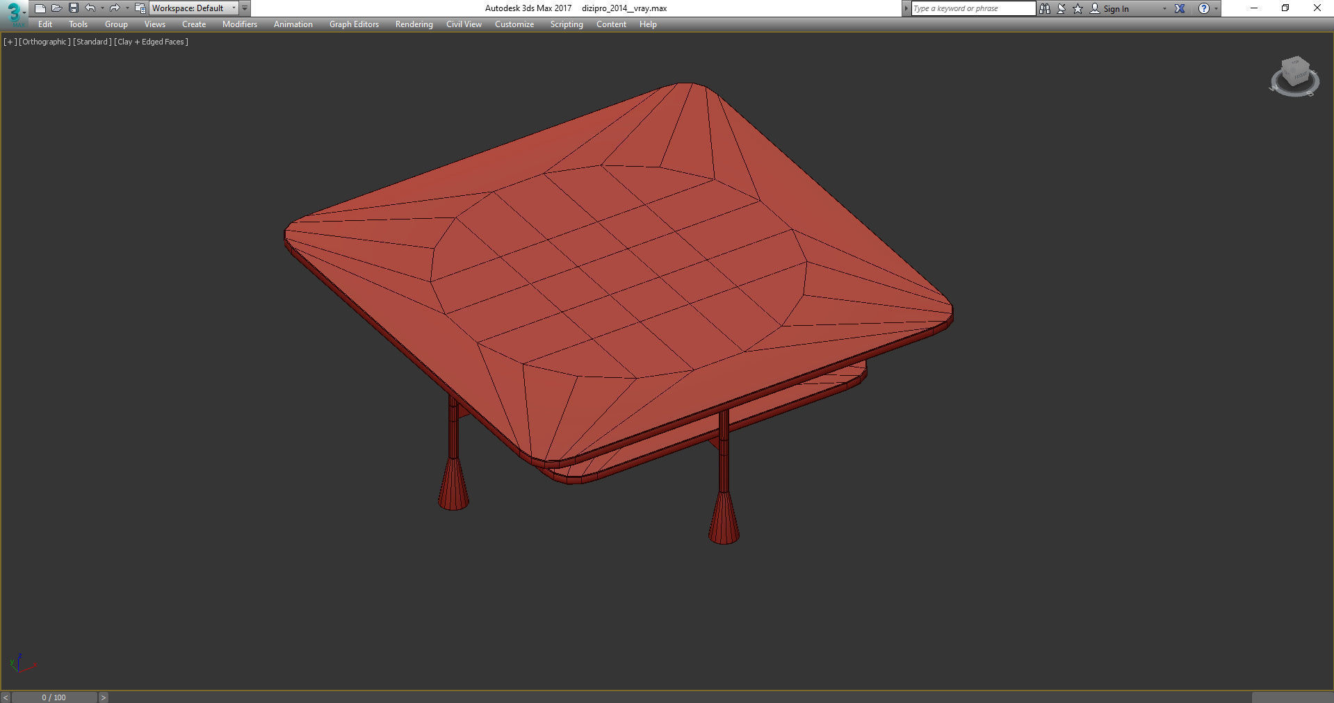 DA VINCI SINGLE COFFEE TABLE BY RICHARD HUTTEN 3d model Low-poly 3D model_4