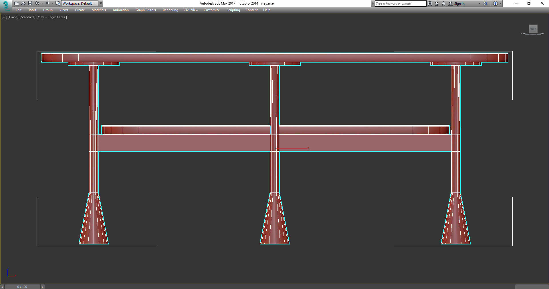 DA VINCI SINGLE COFFEE TABLE BY RICHARD HUTTEN 3d model Low-poly 3D model_3