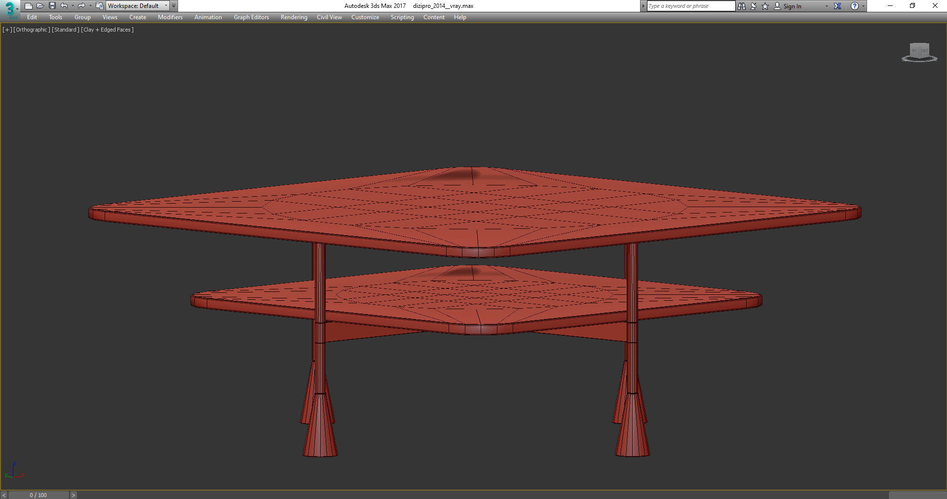 DA VINCI SINGLE COFFEE TABLE BY RICHARD HUTTEN 3d model Low-poly 3D model_7