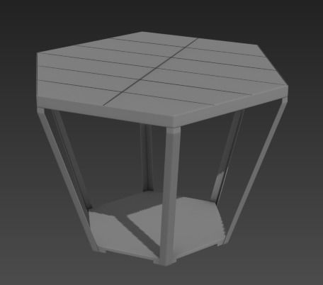 RAY COFFEE TABLE 3d model Low-poly 3D model_2