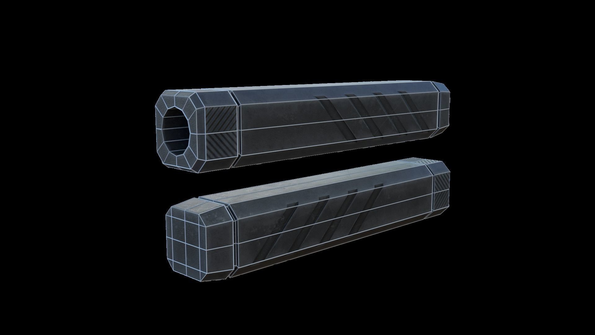 Modular Bullpup Rifle- Standard Variant   Low-poly 3D model_76