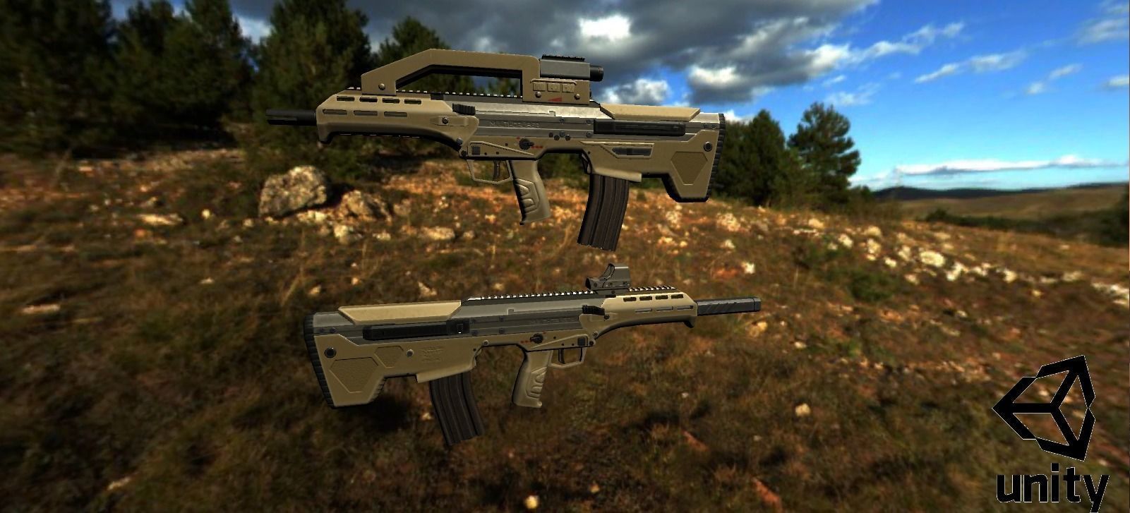 Modular Bullpup Rifle- Standard Variant   Low-poly 3D model_35